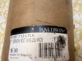 8107.112.l7lk Baldwin 8107112l7lk Left Handed Cremone Bolt For 7ft Doors Ventian Bronze