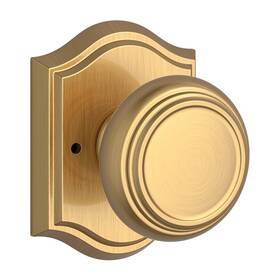 Pvtratar044 Baldwin 823079611652 Privacy Knob Arch Rose 6al Latch Dual Strike Satin Brass