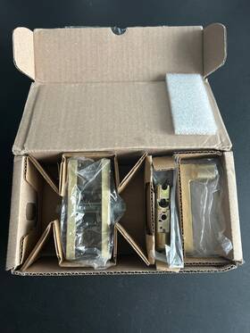 Baldwin 823079649891 Ps.squ.cfr Square Passage Door Lever Set - Brass