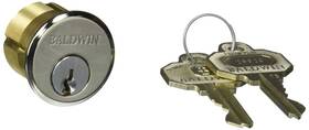 8322055 Baldwin 8322 1-1/8 Inch Mortise Cylinder C Keyway Lifetime Polished Nickel