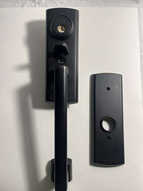 853851902rh Baldwin Rh Sectional Entry Handleset With Lever - Satin Black