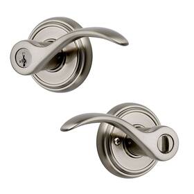 Baldwin 883351346498 Tobin Entry Door Handle Reversible Lever With Keyed Lock Featuring Smartkey