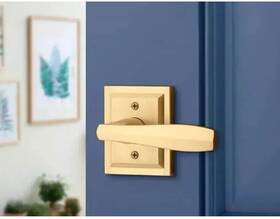 93530-015 Baldwin Prestige Series Torrey Lever Satin Brass Finish Door Handle