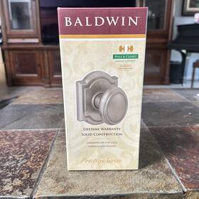 93850-002 Baldwin New 352 Prestige Series Hall Closet Door Knob Set Satin Nickel Finish