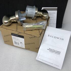 95225-003-entr Baldwin Dummy Entry Satin Nickel Egg Knob No Set Screws/strike Plate 5225.056.fd