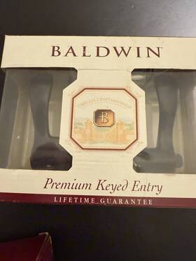 95255402lent Baldwin 95255-402 Lent Left Hand Keyed Wave Entry Lockset
