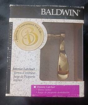 95445-030-ldm Baldwin Wave Lever Brass Left Hand Dummy Latchset Free Shipping