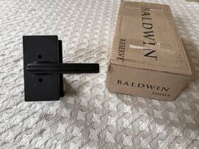 9br3534-236 Baldwin Reserve Tube Lever Privacy Satin Black Door Handle L
