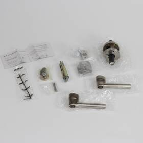 9br3540-012 Baldwin Reserve Satin Nickel Keyed Entry Lever Set