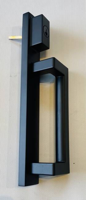 9br584-007 Baldwin Pella / Plazo Contemporary Sliding Door Handle Set Matte Black