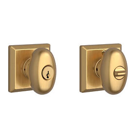 Enelltsr044 Baldwin En.ell.tsr Ellipse Single Cylinder Keyed Entry Door Knob Brass