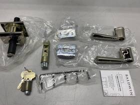 En-fed.r.tr.141 Baldwin Federal Non Handed Keyed Entry With Square Rose - Nickel
