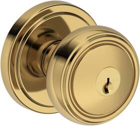 Enbresrr003 Baldwin En.bre.srr Bremerton Single Cylinder Keyed Entry Door - Brass