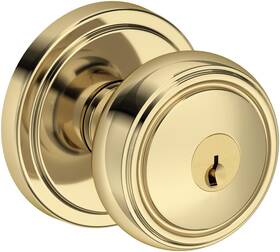 Enbresrr031 Baldwin En.bre.srr Bremerton Single Cylinder Keyed Entry Door - Brass