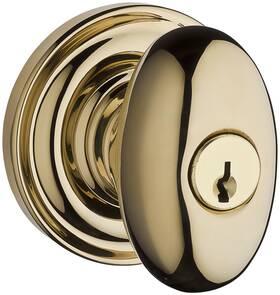 Enelltrr003 Baldwin En.ell.trr Ellipse Single Cylinder Keyed Entry Door Knob - Brass