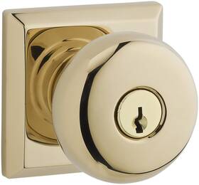 Enroutsr003 Baldwin En.rou.tsr Round Single Cylinder Keyed Entry Door Knob - Brass