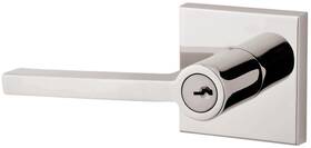 Ensqucsr055 Baldwin En.squ.csr Square Single Cylinder Keyed Entry Door Lever - Nickel