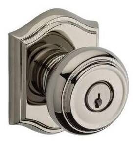 Entratar055 Baldwin En.tra.tar Traditional Single Cylinder Keyed Entry Door - Nickel