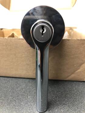 Entubcrr260 Baldwin Polished Chrome Keyed Entry Door Lever With Round Rose