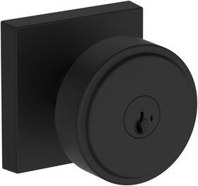 Envascsr190smc Baldwin En.vas.csr.smt Vashon Single Cylinder Keyed Entry Door - Black