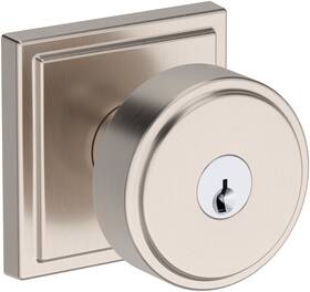 Envasssr150 Baldwin En.vas.ssr Vashon Single Cylinder Keyed Entry Door Knob - Nickel