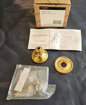 5069.031.idm Baldwin Estate 823079522491 Half Dummy Knob Set Non-lacquered Brass 5069.031.idm Baldwin Estate 823079522491 Half Dummy Knob Set Non-lacquered Brass