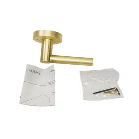 Baldwin Fd.tub.r.crr.044 Tube Lever And Round Rose Dummy Set - Satin Brass Read