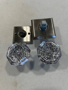 Fdcrytsr150 Baldwin Bwr Full Dummy Crystal Knob 150150 Traditional Square