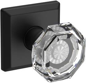 Fdcrytsr190 Baldwin Fd.cry.tsr Crystal Non-turning Two-sided Dummy Door Knob - Black