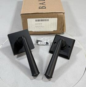 Fdfedtsr190 Baldwin Reserve Federal Non-turning Dummy Lever Set In Satin Black -