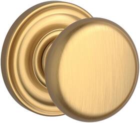 Fdroutrr044 Baldwin Fd.rou.trr Round Non-turning Two-sided Dummy Door Knob - Brass
