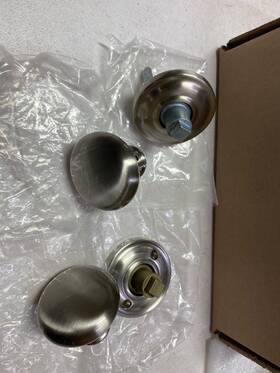 Fdroutrr150 Baldwin Satin Nickel Round Dummy Door Knob Set With Rose