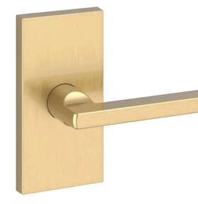 Fdsqucfr044 Baldwin Fd.squ.cfr Square Non-turning Two-sided Dummy Door Lever - Brass