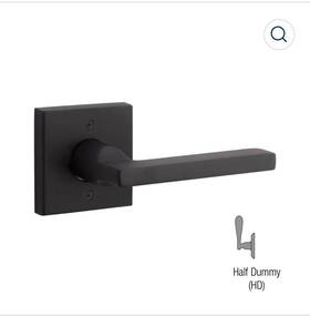 Fdsqucsr190 Baldwin Square Non-turning Two-sided Through-door Dummy Door Lever Satin Black