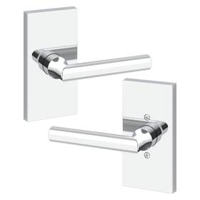 Fdtubcfr260 Baldwin Dummy Door Lever Set Polished Chrome Rectangle Non Turning Two Sided