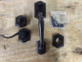 Fdwesxcurltar112 Baldwin Westcliff Left Handed Dummy Handleset Parts Only