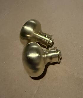 5000.044.pass Baldwin Hardware Estate 5000 Knob Pair Passage In 044 Lifetime Satin Brass New Opened