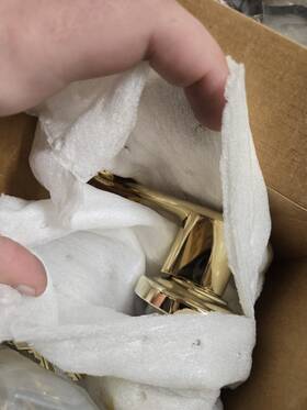 5250-003 Baldwin Hardware 5250 003 Lent Left Hand Entry Lever Handleset Pvd Polished Brass