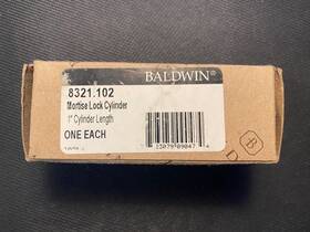 8321 Baldwin Hardware 102 1 Inch Threaded Mortise Single Cylinder Oil Rubbed Bronze