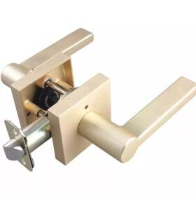 8940352 Baldwin Hardware Passage Door Lockset Satin Brass 2 3/8 Or 3/4 Backset New Open Box
