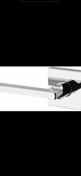 Hd.squ.l.csr.260 Baldwin Hardware Square Left-handed Half-dummy Lever Polished Chrome