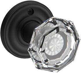 Hdcrytrr190 Baldwin Hd.cry.trr Crystal Non-turning One-sided Dummy Door Knob Black