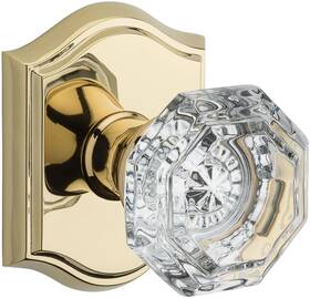 Hdcrytar003 Baldwin Hd.cry.tar Crystal Non-turning One-sided Dummy Door Knob - Brass