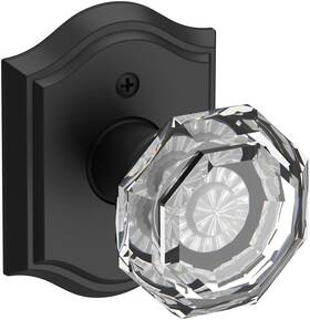Hdcrytar190 Baldwin Hd.cry.tar Crystal Non-turning One-sided Dummy Door Knob - Black
