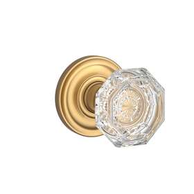 Hdcrytrr044 Baldwin Hd.cry.trr Crystal Non-turning One-sided Dummy Door Knob - Brass