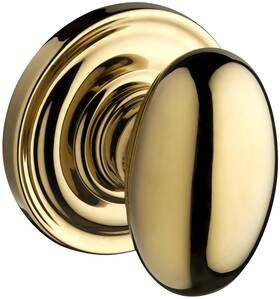 Hdelltrr003 Baldwin Hd.ell.trr Ellipse Non-turning One-sided Dummy Door Knob - Brass