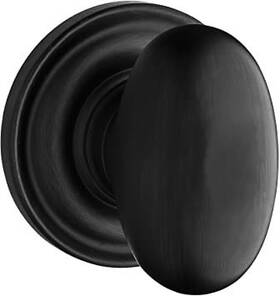 Hdelltrr190 Baldwin Hd.ell.trr Ellipse Non-turning One-sided Dummy Door Knob - Black