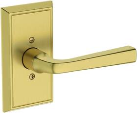 Hdkinhfr044 Baldwin Hd.k Inch R.hfr Kingvale Non-turning One-sided Dummy Door - Brass