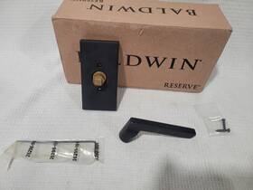 Hdsqucfr190 Baldwin Dummy Door Lever One Side Black Square Rectangle Reserve
