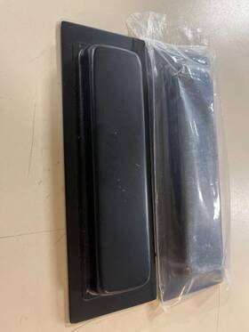 Pd005190ps Baldwin Santa Monica Style Pocket Door Passage Trim Pair - Satin Blac